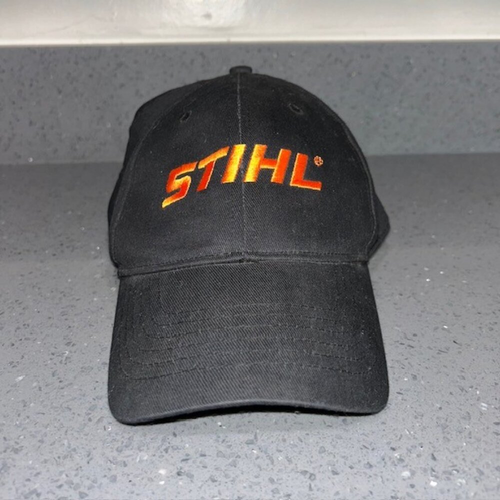 STIHL Hat Cap Spellout Work Employee Logo Outdoor Power Equipment Strapback